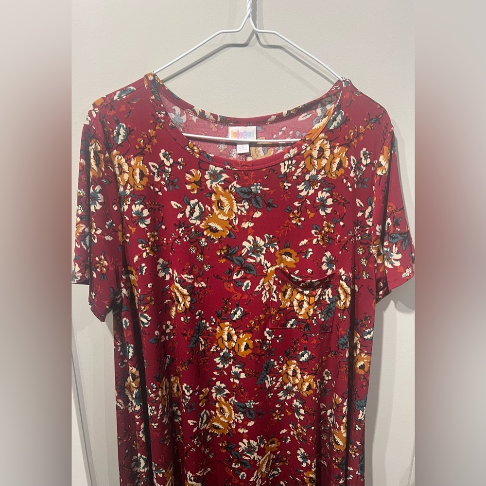 LuLa Roe Floral Dress, High to Low, Flowy Summer Dress
